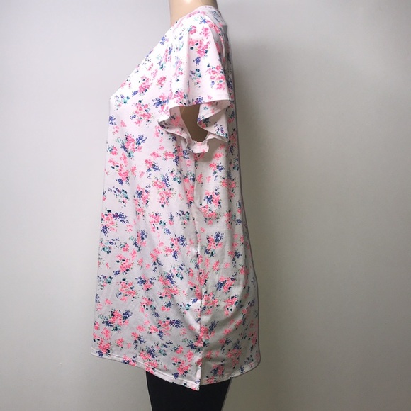 2x$18 West Loop Size Xtra Large Multi Floral Print Tunic With Side Slits. New - Picture 3 of 5